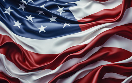 American flag. usa flag. 52 States. Stars on the flag. Celebration of the flag. Independence Day.の素材