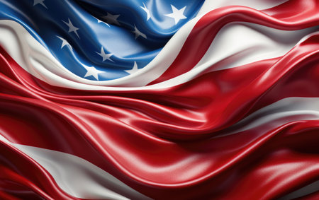American flag. usa flag. 52 States. Stars on the flag. Celebration of the flag. Independence Day.の素材