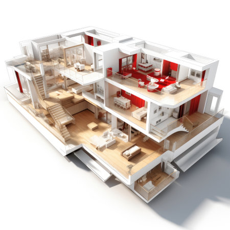 house plan with plans on top.の素材