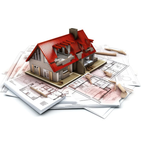 house plan with plans on top. houseの素材