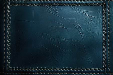 Leather texture. Stitches on the leather productの素材