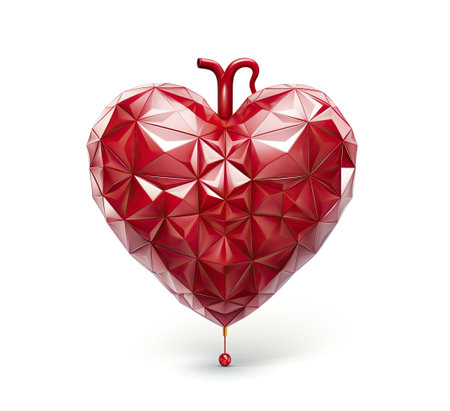 heart with umbrella on a white backgroundの素材