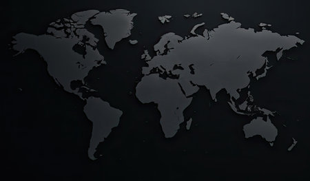 black world map on a white backgroundの素材
