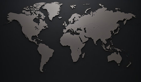 black world map on a white backgroundの素材