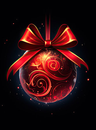 Red bow. A bow on a white background. A gift with a bow. Red bow on white backgroundの素材