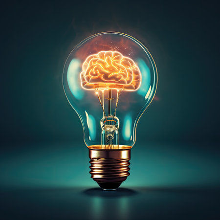 brain shape inside light bulbの素材