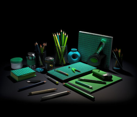 school supply pen pencilsの素材