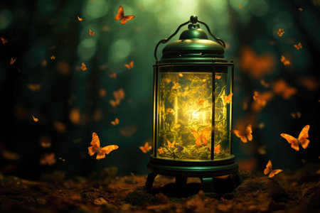 green lantern lights upの素材