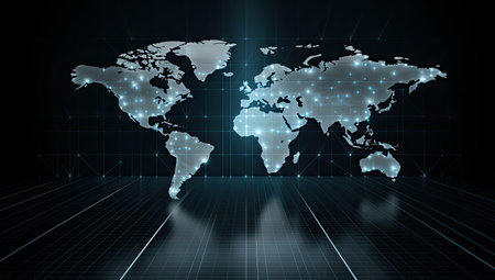 world map on backgroundの素材