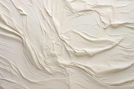 white creany with beautiful smooth wrinkle textureの素材
