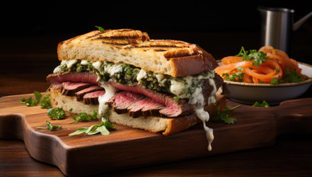 sandwich with salad and vegetablesの素材