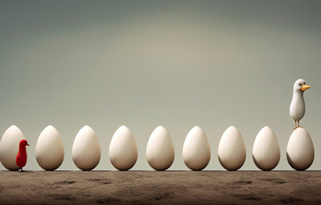 egg yellow background 3D Rendering 3D Illustrationの素材
