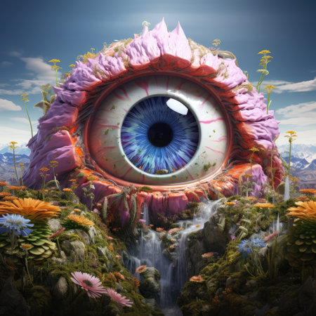 Colorful human eyes, watercolor, isolated in white background,の素材