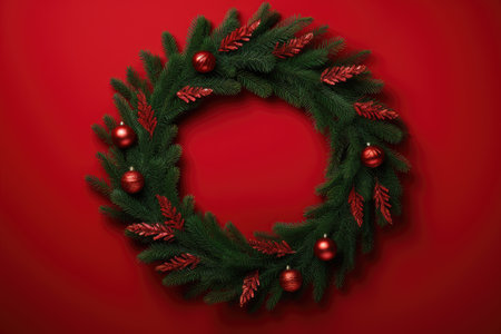 christmas fir spruce with candy canesの素材