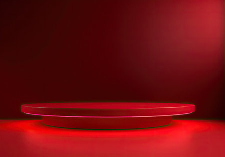 red background with a bright lightの素材