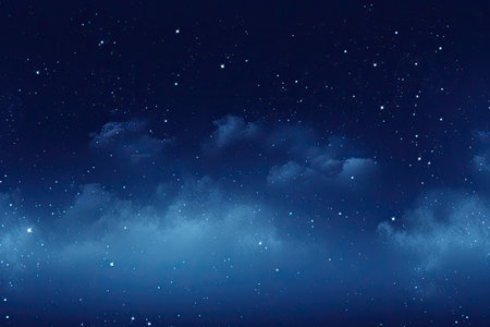 the galaxy with stars and blue milky backgroundの素材