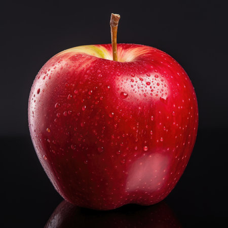 an apple on a white backgroundの素材