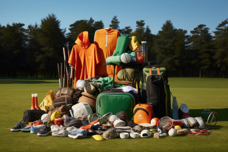 various sports equipmen basketball tennisの素材