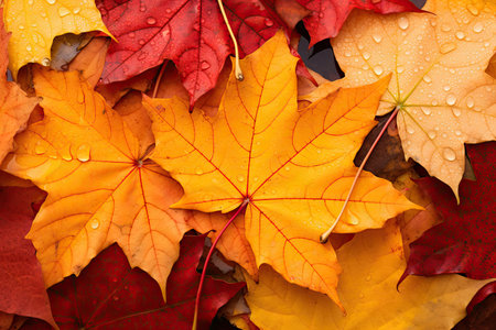 autumn leaves close upの素材