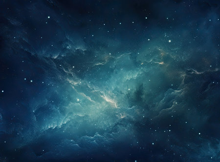 blue stars in the galaxyの素材