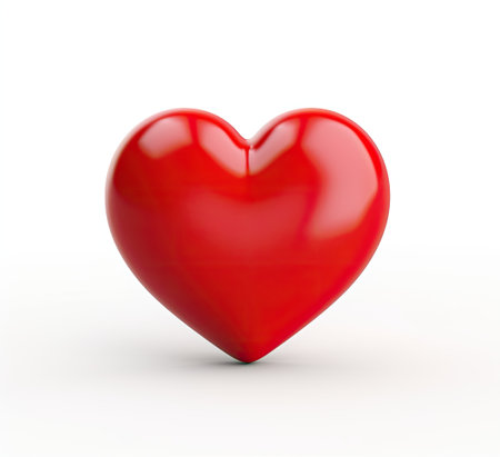 red heart on a white backgroundの素材