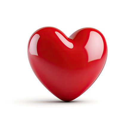 red heart on a white backgroundの素材