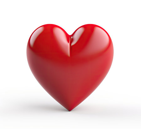 red heart on a white backgroundの素材