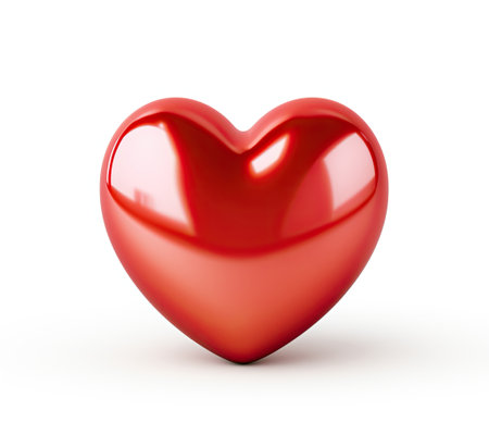 red heart on a white backgroundの素材