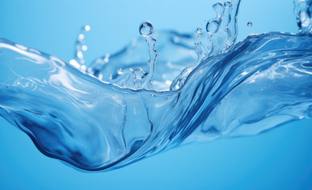 a blue bubble or splash on the waterの素材