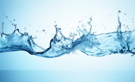 a blue bubble or splash on the waterの素材