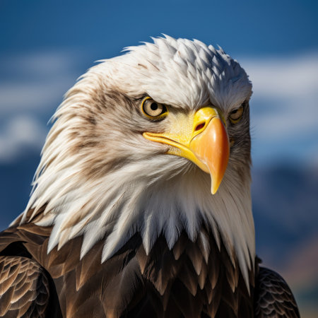 a beautiful image of a bald eagleの素材
