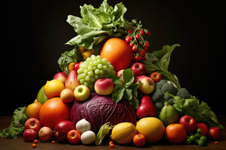 many colorful vegetables are layingの素材