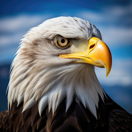 a beautiful image of a bald eagleの素材