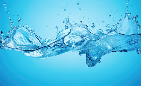 a blue bubble or splash on the waterの素材