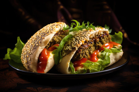 arabic burgers at ofarrells the millの素材