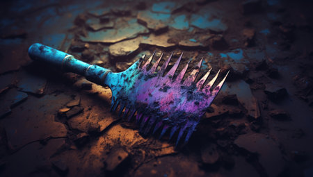 a paintbrush with colors splashの素材