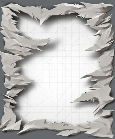 paper torn in strips in the style of realistic detailsの素材