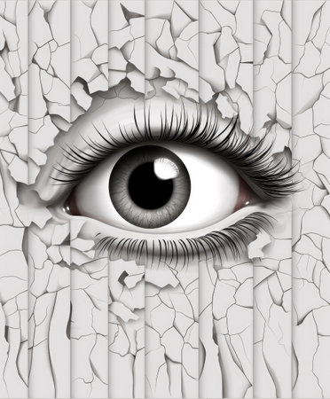 paper torn in strips in the style of realistic detailsの素材
