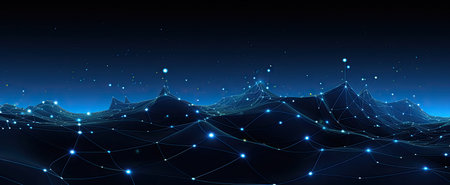 blue tech concept backgroundの素材