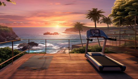 poster with view on the seaの素材