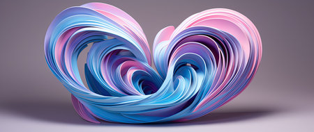 3d heart made from various colours.の素材