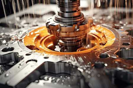 an industrial machine with a liquidの素材