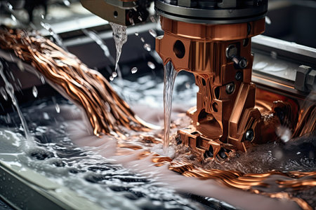 an industrial machine with a liquidの素材