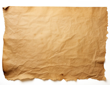 old paper on a white backgroundの素材