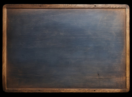 wooden frame with blackboard squareの素材