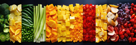 color of fruits and vegetablesの素材