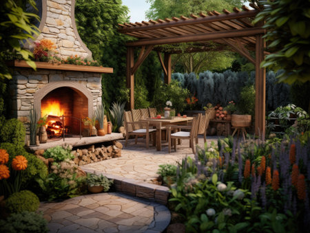 decorative backyard yard landscapingの素材