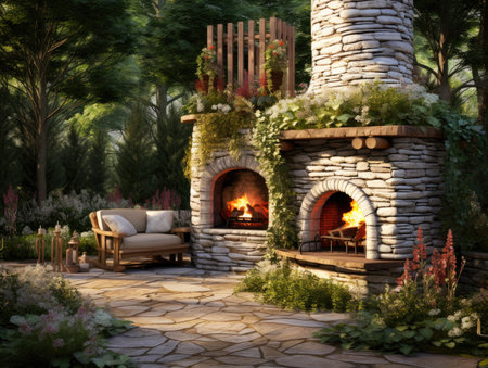 decorative backyard yard landscapingの素材