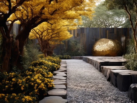 decorative backyard yard landscapingの素材
