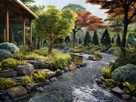 decorative backyard yard landscapingの素材